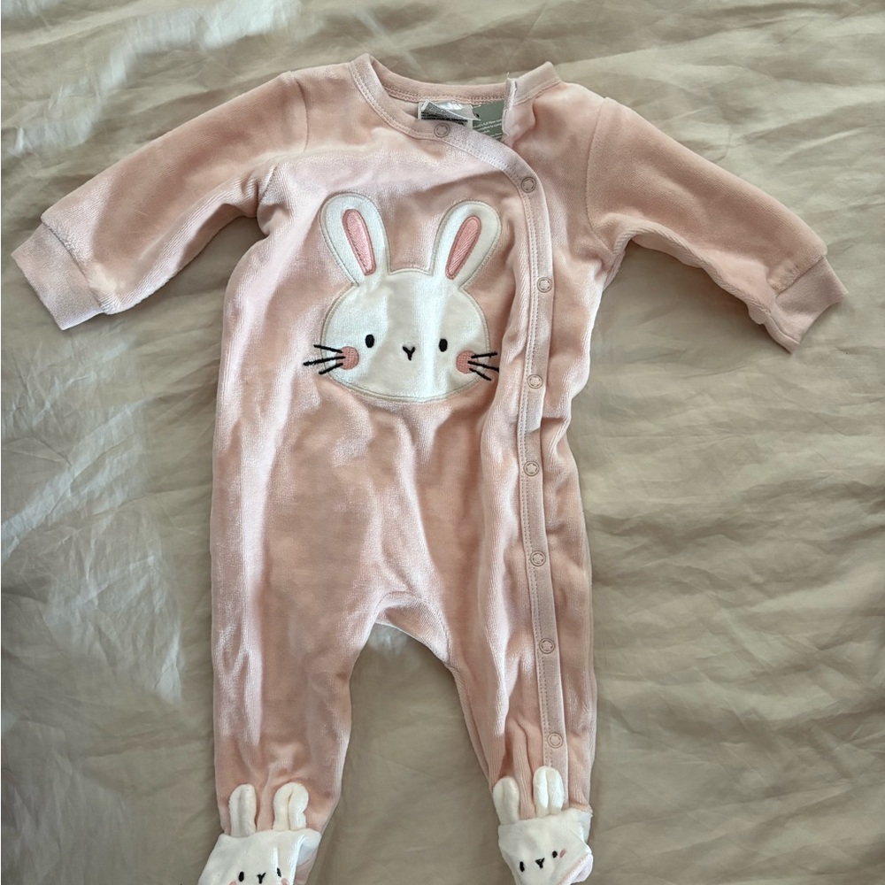 H&M Blush Bunny One Piece Footie
